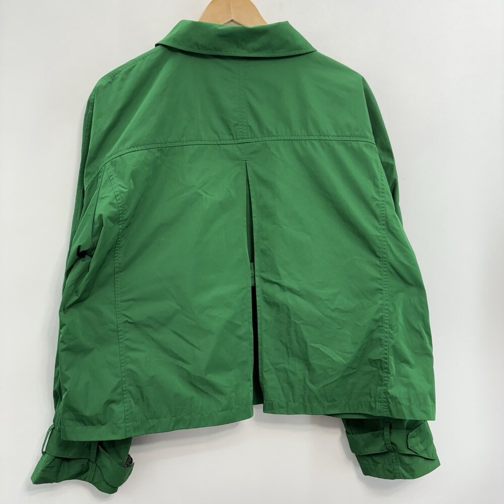 Chico’s Short Jacket Snap Front Lightweight Pockets Green Womens 3 US L - Picture 2 of 11